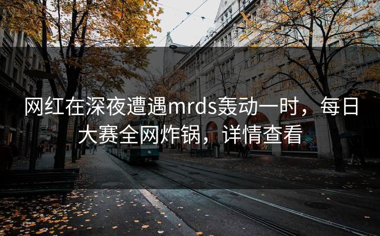 网红在深夜遭遇mrds轰动一时,每日大赛全网炸锅,详情查看 网红在深夜遭遇mrds轰动一时,每日大赛全网炸锅,详情查看