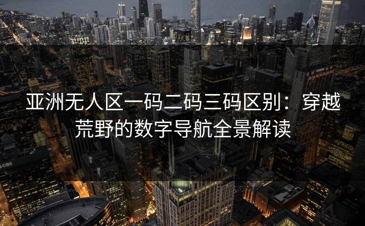 亚洲无人区一码二码三码区别：穿越荒野的数字导航全景解读